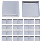 Pack of 30 Empty Square Metal Pans 26mm Eyeshadow Palette Pans Replacement for Magnets Makeup Palettes (3mm Height)