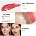 3 Pcs Contour Stick, Highlighter Stick, Blush Stick, Cream Contour Kit with Contour Brush, Create Face Contour, Non-greasy, Waterproof Long-lasting Effect for Women (2+5+6,LIGHT MEDIUM)