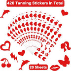 420 Pieces Tanning Stickers Self