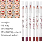 6pcs Lip Liner, Professional Waterproof Matte Long Lasting Long