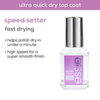 essie Nail Care, 8-Free Vegan, Speed Setter Top Coat, quick-dry nail polish, 0.46 fl oz
