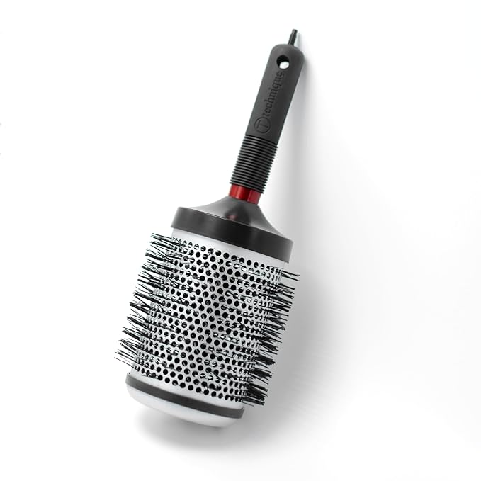 Cricket Technique Thermal Hair Brush #450 3.25” Curling, and Styling – Heat-Retaining Barrel with Anti-Static Tourmaline Bristles, Round Thermal Brush, Ideal for All Hair Types