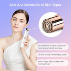 Facial Hair Remover for Women- as Seen on TV Painless Face Shaver -Mini Hair Remover, Electric Razor Shaver Portable Bikini Epilator for Lips, Chin, Armpit, Peach Fuzz, Fingers, Neck, Cheek (White