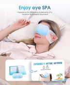 LC-dolida 14 Packs Steam Eye Mask, Hyaluronic Acid Formula Auto Heated Eye Mask for Dry Eyes SPA Warm Sleep Eye Mask Cornea Care Rest Self Heating Eye Mask Business Trip Party Favors Supplements