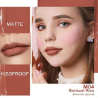 Oulac Matte Liquid Red Lipstick for Women, Orange-Brown Tones Red Lip Gloss Long Lasting, Highly Pigmern Lip Color with Vitamin E & Rose Oil, Waterproof, Vegan & Cruelty-Free M04