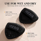 Makeup Sponge 1 Powder Puff +1 Smooth Foundation Brush for Liquid, Cream and Makeup,Super Soft, Makeup Blender, Latex Free Seamless Flawless Soft Setting Couple Set