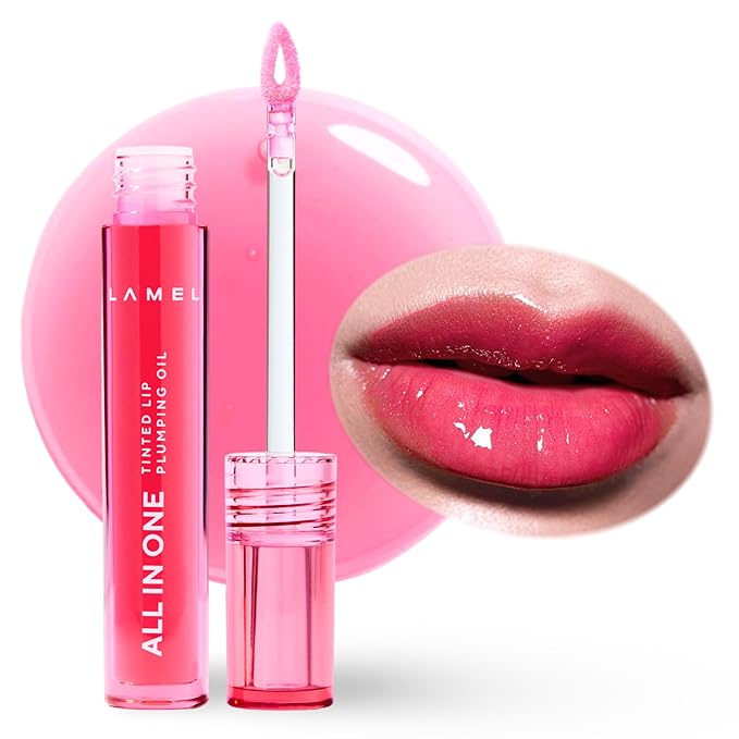 All-in-One Lip Tinted Plumping Oil - Universal Color & Moisture, Soft Balm for Day & Night Use, Lip Mask&Lip Gloss - Long-Lasting & Scented, Watermelon 403-3ml/0.1fl.oz
