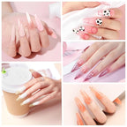 44PC Poly Nail Gel Kit with U V Lamp Starter Kit, 16ML 15 Colors Poly Extension Gel with Light Slip Solution Nail Rhinestones Glitter Decoration Powder Nail Art Kit for Beginners Gifts for Women