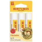Burt’s Bees SPF 30 Lip Balm Mothers Day Gifts for Mom, Beaches and Cream, Water-Resistant Sun Care, Nano-Free Zinc Oxide Formula, Natural Origin Conditioning Lip Treatment, 3 Tubes, 0.15 oz.