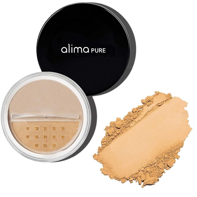 Alima Pure Matte Foundation Loose Mineral Powder Foundation Makeup, Loose Powder Makeup Oil Free Talc Free Powder, Natural Makeup Mineral Foundation Full Coverage Natural Foundation Powder .15 oz/4.5g