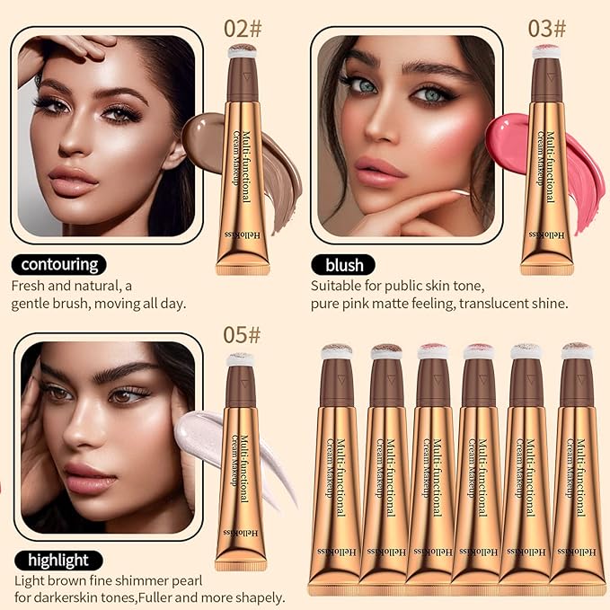 3PCS Liquid Contour Beauty Wand, Liquid Blush Highlighter