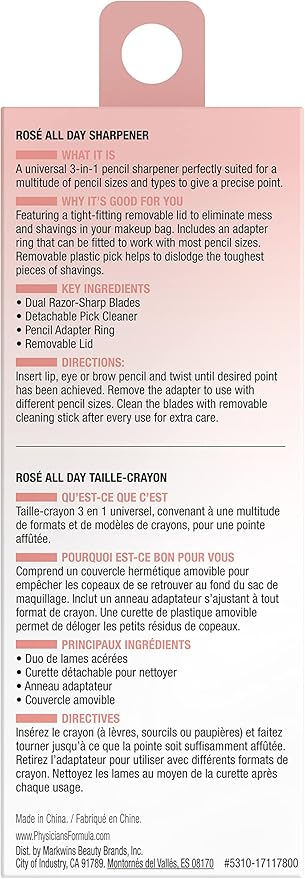 Physicians Formula Rosé All Day 3-in-1 Pencil Sharpener