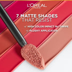 L'Oreal Paris Infallible Matte Resistance Liquid Lipstick, up to 16 Hour Wear, Breakfast in Bed 105, 0.16 Fl Oz