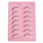 Lashes Natural Bottom Lashes 9mm Lower Strip Lashes Extention False Eyelashes Natural Look Wispy Bottom Eyelashes Fake Lashes Pack 7 Pairs