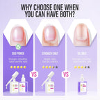 Nail Care Set with Strengthener and Cuticle Oil: Clear Nail Hardener and Lavender Oil - Repair & Growth Treatment for Weak Damaged Nails - for Women Beginners Professionals Home Manicure Travel