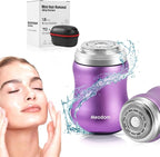 Facial Hair Removal for Women, Painless Womens Epilator Hair Remover with Waterproof USB Rechargeable, Cordless Electric Razor/Shaver for Bikini,Upper Lip,Arm,Legs,Peach Fuzz (Purple)