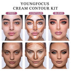 Youngfocus Cosmetics Cream Contour Best 8 Colors Contouring