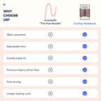 RobeCurls Heatless Hair Curler Set - Satin Curling Headband for Natural, No-Heat Curls - Sleep in Overnight Styling Tool with 2 Scrunchies - Easy & Gentle on Hair (Mauve)