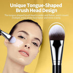 EIGSHOW Flat Foundation Brush, Large Face Makeup Brush with Soft Dense Synthetic Bristles for Blending Liquid Cream Powder (F628)