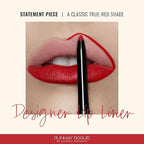 Runway Rogue Designer Liner Lip Pencil, Matte Classic True-Red Lip Liner Pencil and Lip Liner Sharpener, ‘Statement Piece’