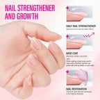 Nail Strengthener for Women: 8 in 1 Soft Pink Natural Nail Hardener Extra Strong and Growth - Nail Polish Hardener Ridge Filler Concealer for Weak and Damaged Nails 15ml