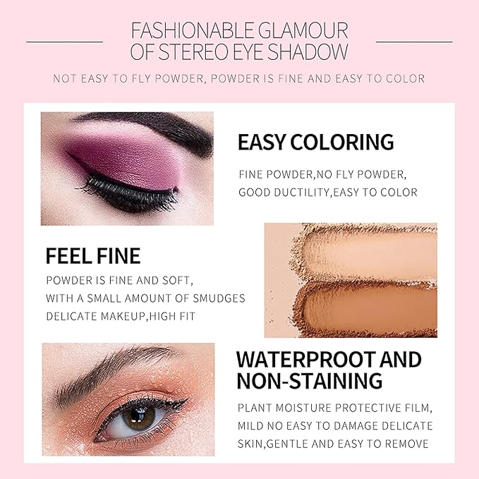 All In One Makeup Gift Kit Portable Contour Palette including 36 Eyeshadow Palette, Lip Gloss, Glitter Cream, Concealer, Blusher, Bronzer, Highlight and Contour - Teen Girl Gifts Trendy Stuff