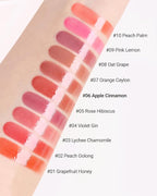 THESAEM Saemmy's Ade Shot Tint - Korean Lip Titnt, Water Gel Lip Stain with Plump Glowy Moisturizing Finish, Buildable Radiant Gloss, Long-Lasting Comfort, 0.1 fl.oz. (06 Apple Cinnamon)