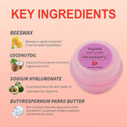 6 Pack Cute Lip Mask Sleeping Overnight for Dry Lips with Coconut Oil and Beeswax -Smoothing Hydrating Softening Plumoing Moisturizing with Small Lip Brush 6 Flavors 0.18 oz