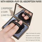 Natural Bamboo Charcoal Facial Oil Blotting Paper,100pcs Oil
