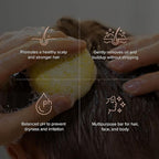 Maka Nature Low-Carbon Shampoo Bar | Korean K-Beauty Haircare with Natural Ingredients for Scalp & Hair Types | Vegan, Eco-Friendly, pH balanced, 3.35oz (Lemon)