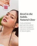 Glint Baked Blush (Strawberry Smoke, 0.08oz) - Long-Lasting, All-Day Face Blush Powder for a Natural Look. Korean Skin Care Makeup. Blendable Color for Eyes, Cheeks & Body.