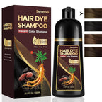 3-in-1 Hair Dye Shampoo Light Brown, Natural Hair Color Shampoo for Gray Hair, Hair Instant Dye Shampoo for Women & Men, Long-Lasting Shampoo Hair Dye Colors Hair in Minutes, Champu Para Canas, 500 Ml