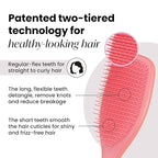 Tangle Teezer Large Ultimate Detangler Hairbrush for Wet & Dry Hair, Eliminates Knots & Reduces Breakage for Long, Thick, & Curly Hair Types, Coral Pink