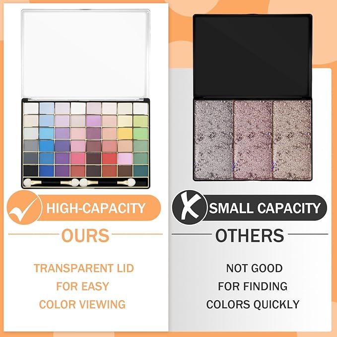 3 Pcs Large Empty Magnetic Eyeshadow Palette Cosmetics Pan with Clear Top DIY Eyeshadow Pan Cosmetics Dispensing Storage Box for DIY Eyeshadow Lipstick Pigment Blush 9.25 x 6.57 x 0.47 Inch
