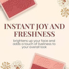 Paul & Joe Pressed Blush Palette Refill Only, Case Sold Separately, Oil-Absorbing Blush Powder, Bi-Color Face Blushes with Fitting Veil Powder, Light Beige and Rose, 05 Boite A Musique, 0.17 oz