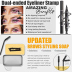 All in One Makeup Kit,Includes 12 Colors Eyeshadow Palette,Foundation,Face Primer, Lipstick Set,Eyebrow Soap Kit,Winged Eyeliner Stamp,Waterproof Mascara,Makeup Brush,Makeup Sponge,Gift Set for Women