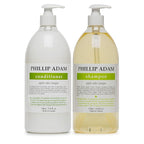 Phillip Adam Apple Cider Vinegar Shampoo and Conditioner Set for All Types of Hair - pH Balancing - Sulfate Free, Paraben Free & Silicone Free - 33.8 Ounce Each