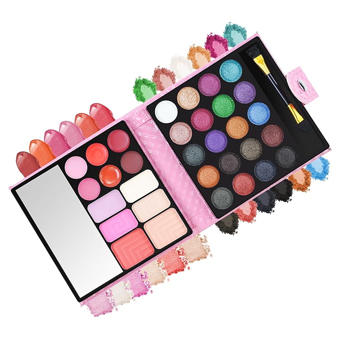 32 Colors Eyeshadow Palette Makeup Contouring Kit Combination with Lipgloss, Blusher and Concealer #2 - Perfect for Professional and Daily Use