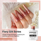 JODSONE 10 Color Gel Nail Polish Set with Base Coat and Top Coat Great DIY Salon Home Gift