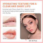 Hydrating Lip Glow Oil, Plumping Watery Lip Gloss, Refreshing Moisturizing Lip Oil Tinted Lip Balm, Lasting Nourishing Revitalizing Lip Tint Lip Care (01# Pink)