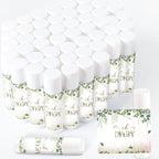 40 Pieces Lip Balm Bulk Baby Shower Jasmine Lip Balm Favors Floral Moisturizing Lip Balm for Women Children Men Girl kids Gender Reveal Favors Gift Baskets (Leaves)