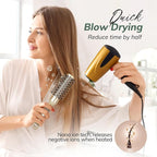 Round Brush for Blow Drying, Nano Thermal Ceramic & Ionic Tech Hair Brush with Boar Bristles, Professional Round Barrel Brush for Styling, Curling and Straightening by Sndyi (2.3Inch, Barrel 1.3 Inch)