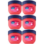 Vaseline Lip Therapy Rosy Lips Mini, Pure Petroleum Jelly, Advanced Moisture, Light Rose Fragrance, Sheer Pink Tint on Lips, Mini Vaseline Petroleum Jelly, Soft Vaseline Lips (Pack of 6-0.25 Oz Ea)