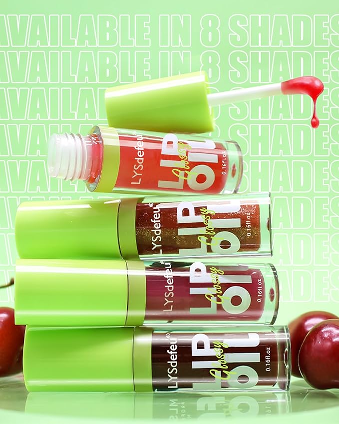 Lip Oil Lip Glaze-1Pcs Hydrating Plum Lip Glow Oil,Shiny Transparent Tint Lip Gloss Plumping,Long Lasting Non-sticky Clear Glow Reviver Lip Care Oil,Women's Day Lip Makeup Gift for Women Girl-04#