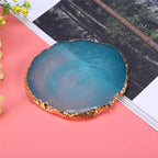 Nail Art Palette, Natural Resin Stone Nail Art Palette for Painting Placing Things Making Nail(Blue)