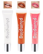 Hydrating Lip Glow Oil-3Pcs Tinted Plumping Lip Oil Lip Plumper, Moisturizing Smooth Lipgloss for Lip Care, Glossy Finish Clear Tint Shiny and Vegan Juicy Lip Gloss,Nourishing Non-Sticky Formula-Set C