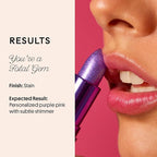 Winky Lux Glimmer Balm, pH Lip Balm, Color Changing Lipstick and Tinted, Vegan & Cruelty Free Lip Balm, Hydrate & Plump, Sheer Purple Pink Lipstick, Amethyst