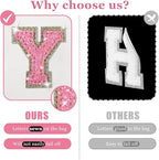 Initial letter patch makeup bag,