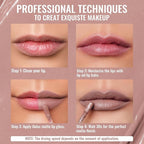 Oulac Matte Liquid Pink Lipstick for Women, Pink Nude Long Lasting Lipstick, Waterproof Lip Stain, No Transfer, Creamy High Pigmented Formula with Vitamin E, Vegan & Cruelty-Free M19