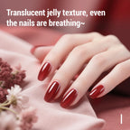 JODSONE 12PCS Gel Nail Polish Set 10 Translucent Jelly Colors Natural, Elegant & Long Lasting For Home & Salon Use